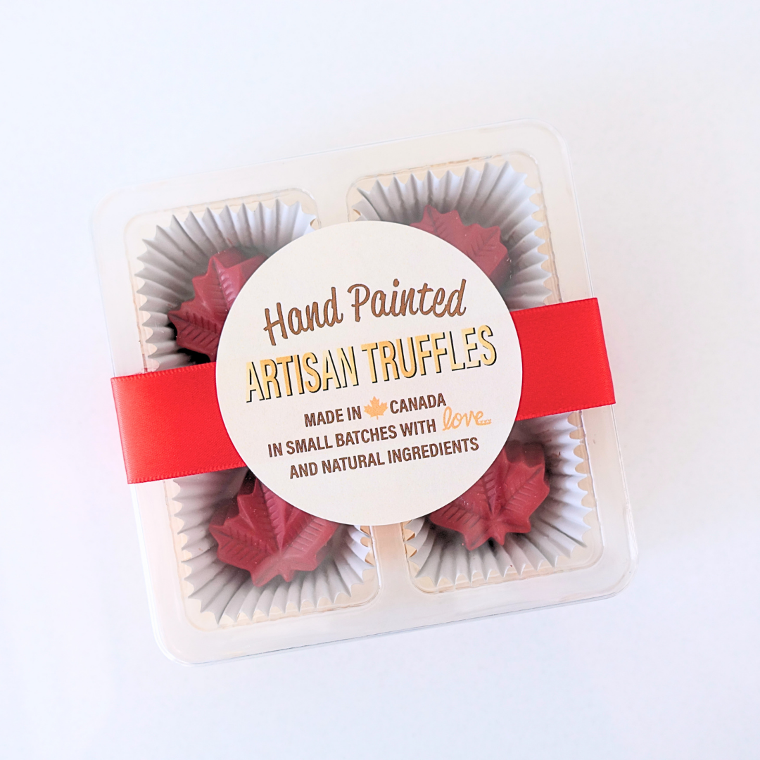 Box of 4 Maple Leaf Truffle