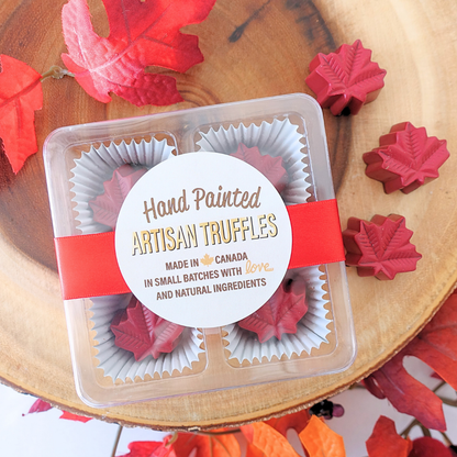 Box of 4 Maple Leaf Truffle