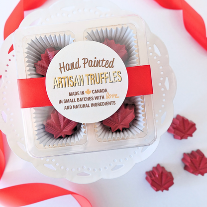 Box of 4 Maple Leaf Truffle