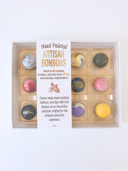 Box of 12 Hand Painted Bonbons