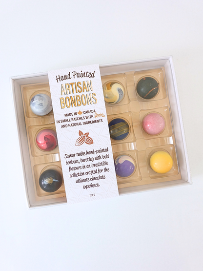 Box of 12 Hand Painted Bonbons