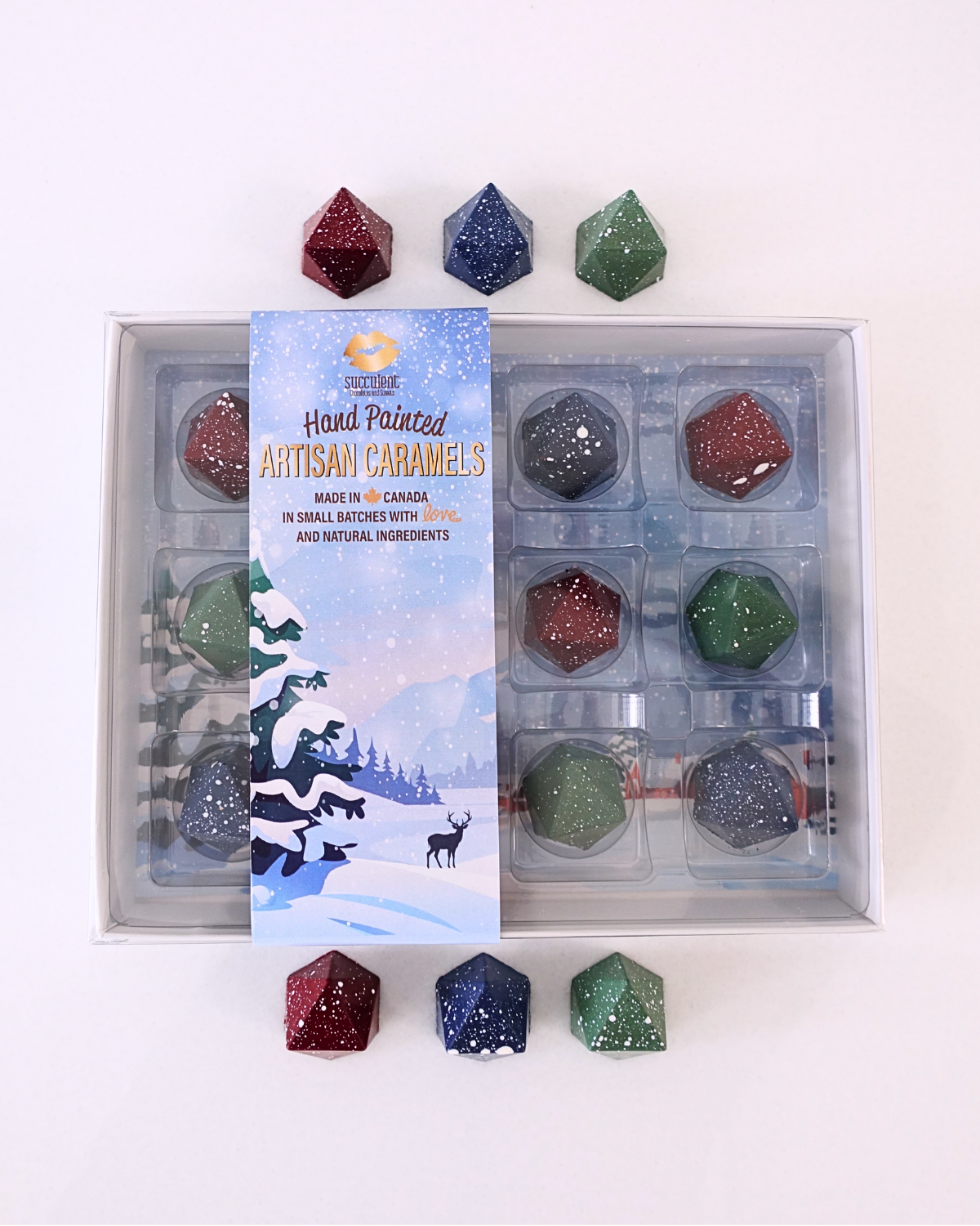 Caramels - Box of 12 Winter Collection