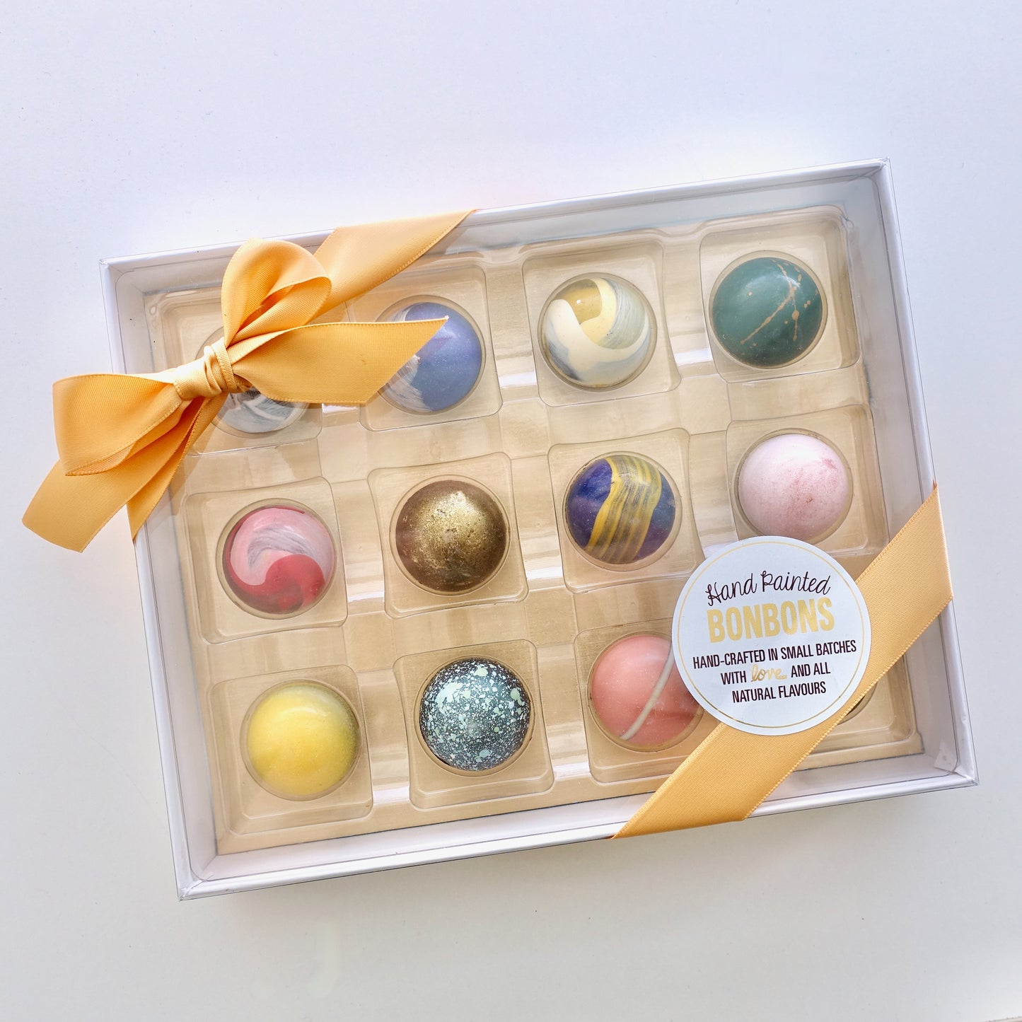 Box of 12 Hand Painted Bonbons