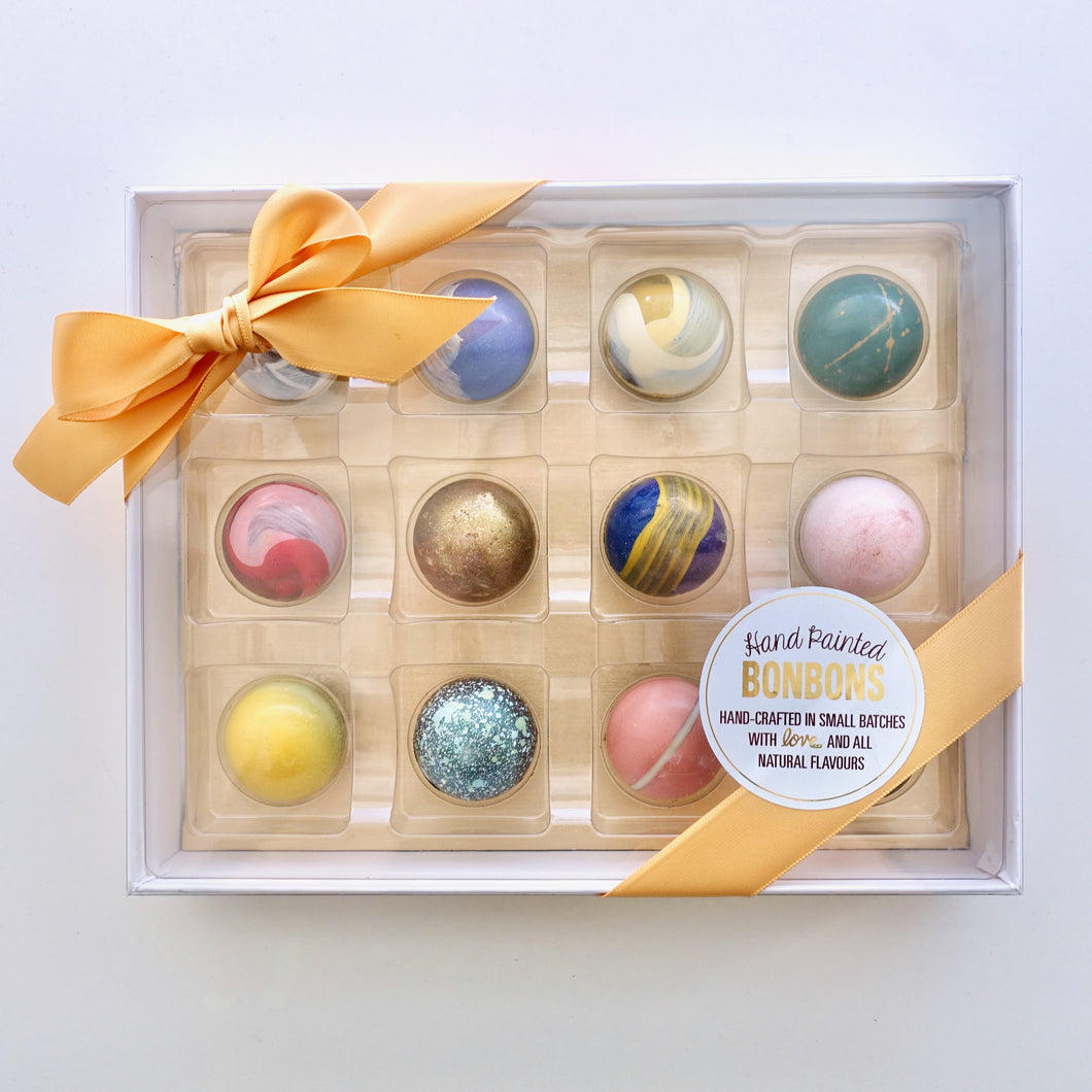 Box of 12 Hand Painted Bonbons