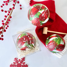 Load image into Gallery viewer, Hand Painted Smashing Ornament: Christmas Plaid
